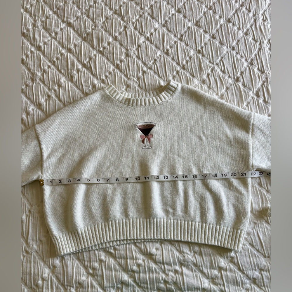 Moon & Madison Espresso Martini Cropped Sweater Size S - Picture 8 of 9
